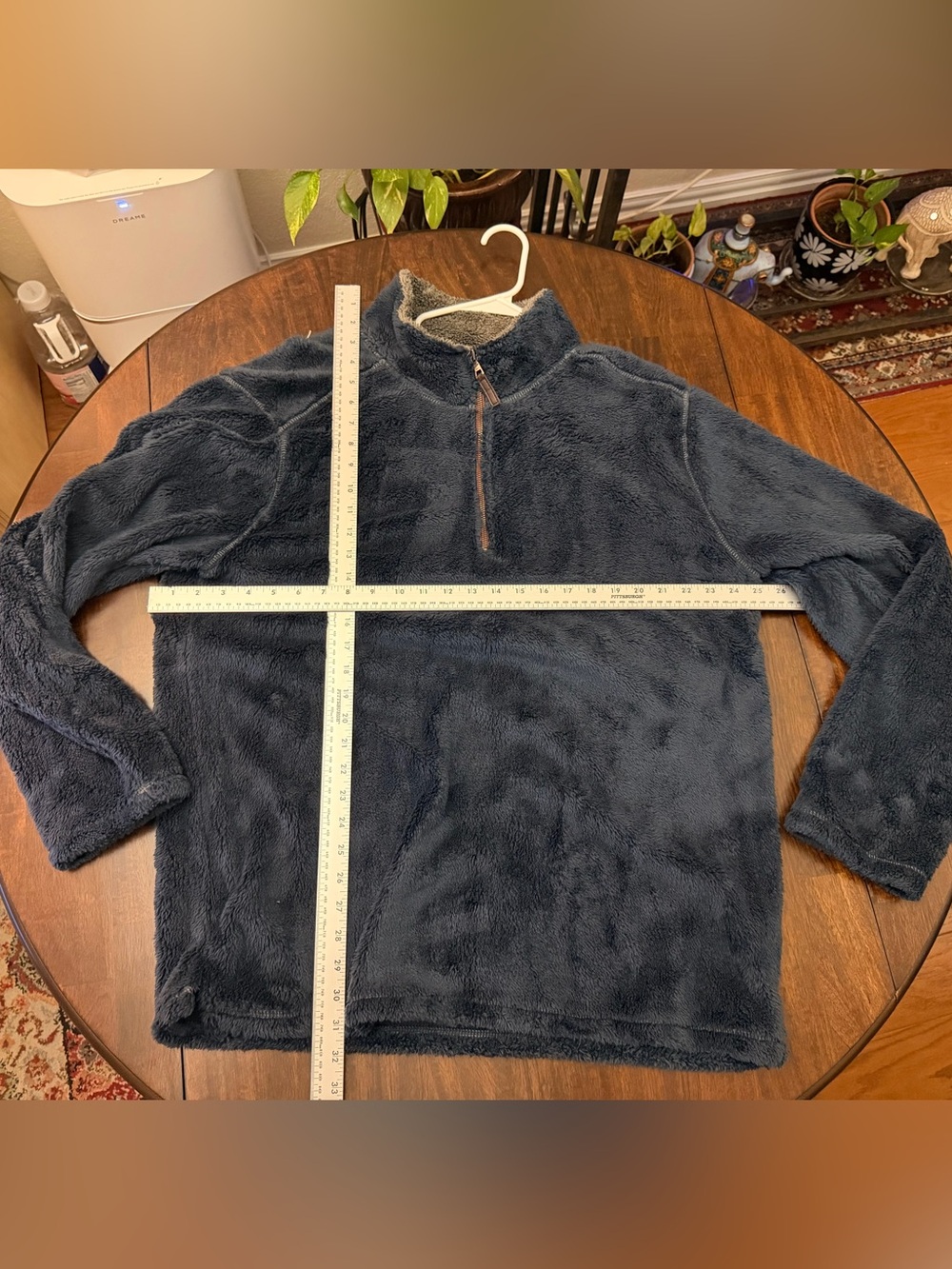 Trinity Men's Plush Quarter-Zip Fleece Pullover - Navy Blue